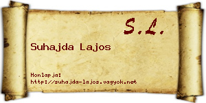 Suhajda Lajos névjegykártya